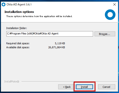 Okta AD Agentインストール